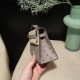 オーストリッチ エルメス ポシェットケリー kelly pochette  M8/Gris Asphalt  グリアスファルト