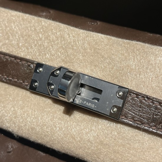 オーストリッチ エルメス ポシェットケリー kelly pochette 47/Chocolat ショコラ オーストリッチ エルメス ポシェットケリー kelly pochette 47/Chocolat ショコラ