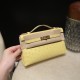 オーストリッチ エルメス ポシェットケリー kelly pochette 1Z/Jaune Poussin ジョーヌプッサン オーストリッチ エルメス ポシェットケリー kelly pochette 1Z/Jaune Poussin ジョーヌプッサン
