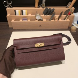 ケリーロング トゥー・ゴー Kelly to go  ヴォーエプソン epsom  57/Bordeaux  ボルドー ゴールド金具   kellyto-062 全手縫い