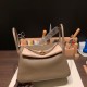 エルメス リンディ26 Clemence トリヨンクレマンス エトゥープ18 /Étoupe Grey ゴールド金具 lindy26-010 全手縫い