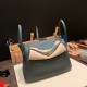 エルメス リンディ26 Clemence トリヨンクレマンス ブルーオラージュ Y7 /Blue Orage ゴールド金具 lindy26-051 全手縫い