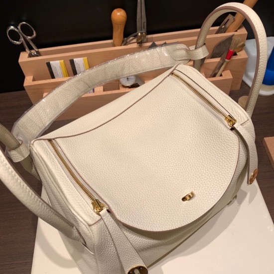 エルメス リンディ30 クレマンス CLEMENCE ナタ I2 / Nata ゴールド金具 lindy30-005 全手縫い