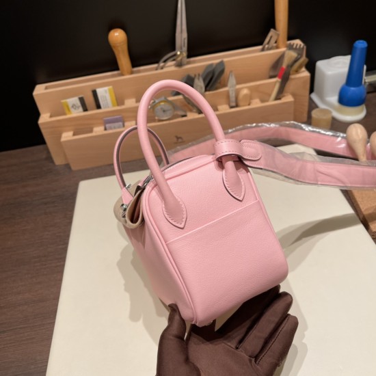 エルメス リンディミニ19 Mini Lindy  swift スイフト ローズサクラ 3Q /Rose Sakura   シルバー金具  lindymini-013 