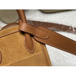 【Mini Lindy】アンティークゴールド × スワイフトレザー 鹿皮パネル 大人の落ち着いたヴィンテージデザイン 出荷準備中