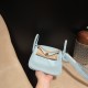 【Mini Lindy swift U2/Blue Zephyr】夏の色調 × ゴールド金具 エレガントなハンドバッグ 【Mini Lindy swift U2/Blue Zephyr】夏の色調 × ゴールド金具 エレガントなハンドバッグ