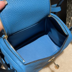 【Mini Lindy】超かわいいミニサイズ「B3 ブルーザンジバル」 軽量＆大容量 小柄・背高い方両方にピッタリなツインクルブルーバッグ