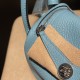 Mini Lindy Clemence(TC)P3 ブルーノール × シルバー金具 北欧の海をイメージしたクールブルー 大人の日常に輝きを加える新入荷ミニバッグ Mini Lindy Clemence(TC)P3 ブルーノール × シルバー金具 北欧の海をイメージしたクールブルー 大人の日常に輝きを加える新入荷ミニバッグ