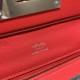 エルメス ケリー  21cm Mini2424 2424 evercolor S3/Rouge Cœur シルバー金具 全手縫い