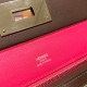 エルメス ケリー  21cm Mini2424 0G /Rouge Sellier& 0D /Rose Mexico シルバー金具 全手縫い