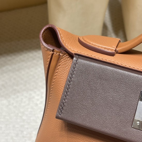 【New カラー】2023 Mauve Pale  モーヴ・ペール &0G/Rouge Sellier  ルージュセリエ mini24/24 地味でノンチャラントなミニバッグ｜肩紐可変＆マルチウェア対応