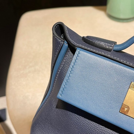 【人気爆品】 Blue nuit ブルーニュイ@sw 78/Blue Marine  ブルーマリン 2424mini 地味でノンチャラントなミニバッグ｜肩紐可変＆ツートンカラー