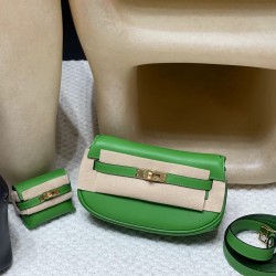 エルメス ショルダーバッグ Kelly Moove ケリームーブ A8 Vert Yucca ヴェールユッカ 2023年新色 ゴールド金具