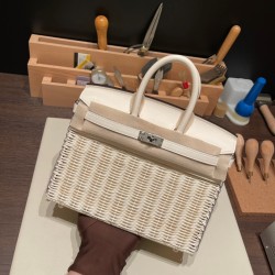 エルメス バーキン・ピクニックBirkin picnic  スイフト籘(ラタン) ナタ I2 /Nata  シルバー金具  picnic-006 全手縫い