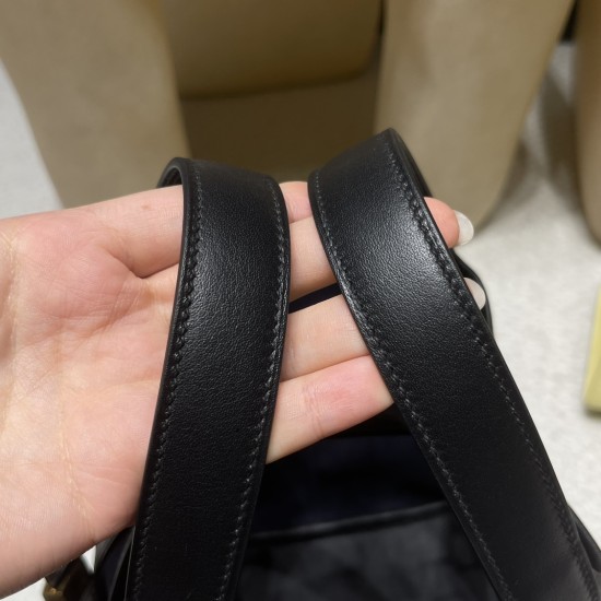 ピコタンロック18/PM cargo picotin ブラック ツイルアッシュ 78/Blue Marine ブルーマリン ゴールド金具 全手縫い ピコタンロック18/PM cargo picotin ブラック ツイルアッシュ 78/Blue Marine ブルーマリン ゴールド金具 全手縫い