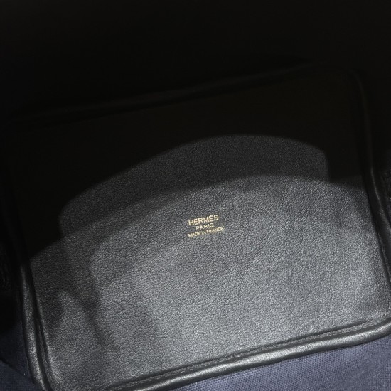 ピコタンロック18/PM cargo picotin ブラック ツイルアッシュ 78/Blue Marine ブルーマリン ゴールド金具 全手縫い ピコタンロック18/PM cargo picotin ブラック ツイルアッシュ 78/Blue Marine ブルーマリン ゴールド金具 全手縫い