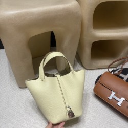 ピコタンロック18/PM  New stock  picotin I8 Jaune Milton  ジョーヌミルトンジョーヌミルトン【2024年春夏新色】 シルバー金具 全手縫い