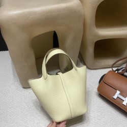 ピコタンロック18/PM  New stock  picotin I8 Jaune Milton  ジョーヌミルトンジョーヌミルトン【2024年春夏新色】 シルバー金具 全手縫い