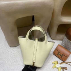 ピコタンロック18/PM  New stock  picotin I8 Jaune Milton  ジョーヌミルトン ジョーヌミルトン【2024年春夏新色】 シルバー金具 全手縫い