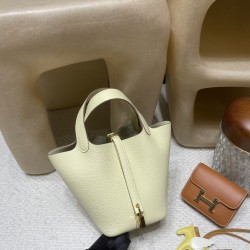 ピコタンロック18/PM  New stock  picotin I8 Jaune Milton  ジョーヌミルトン ジョーヌミルトン【2024年春夏新色】 シルバー金具 全手縫い