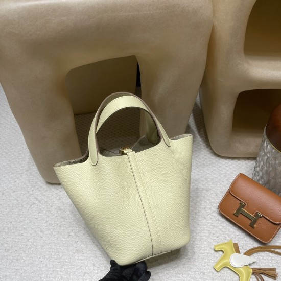 ピコタンロック18/PM New stock picotin I8 Jaune Milton ジョーヌミルトン ジョーヌミルトン【2024年春夏新色】 シルバー金具 全手縫い ピコタンロック18/PM New stock picotin I8 Jaune Milton ジョーヌミルトン ジョーヌミルトン【2024年春夏新色】 シルバー金具 全手縫い