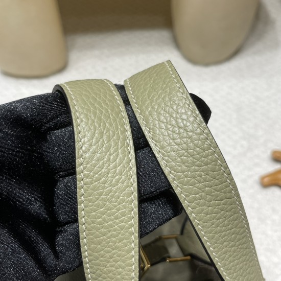 ピコタンロック18/PM トリヨンクレマンス CLEMENCE TC  Q1/Sauge  セージ シルバー金具 全手縫い