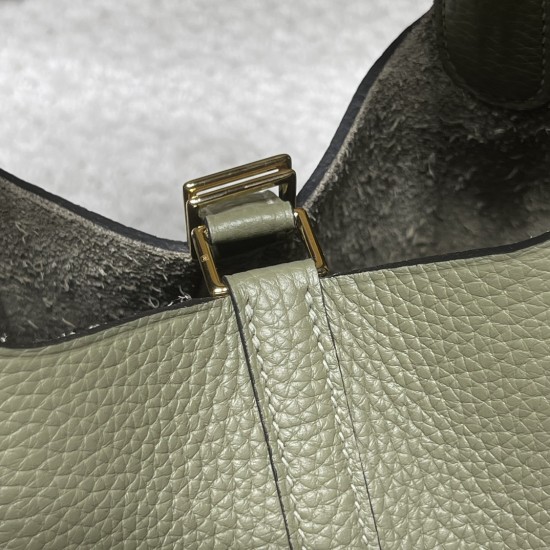 ピコタンロック18/PM トリヨンクレマンス CLEMENCE TC  Q1/Sauge  セージ シルバー金具 全手縫い