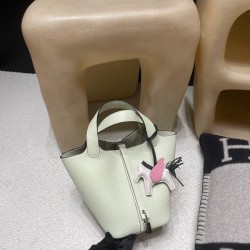 ピコタンロック18/PM トリヨンクレマンス CLEMENCE  TC  0S vertdeau ヴェールフィズ  ‌Hermes Vert fizz シルバー金具 全手縫い
