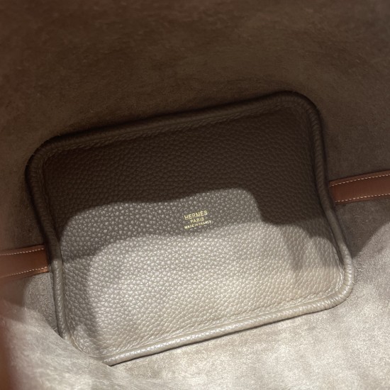 ピコタンロック18/PM トリヨンクレマンス CLEMENCE  TC  18/Étoupe Grey (Étoupe)  エトゥープ& swift  37 /Gold ゴールド ゴールド金具 全手縫い