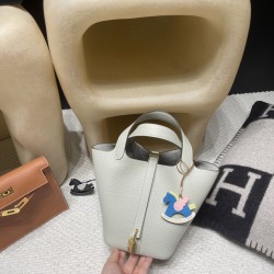 ピコタンロック18/PM トリヨンクレマンCLEMENCE  TC  ゴールド金具 全手縫いGris Neve  Ow  グリネヴェ 2023SS最新カラー「グリネヴェ」