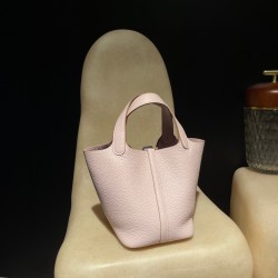 ピコタンロック18/PM トリヨンクレマンCLEMENCE  TC  09 Mauve Pale  2023   モーヴ・ペール エルメスの2022AWに発表された新色  シルバー金具 全手縫い