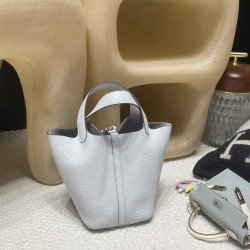 ピコタンロック18/PM トリヨンクレマンCLEMENCE  TC  7R /Azur アズール    シルバー金具 全手縫い