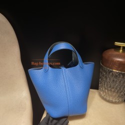 T7/Blue Hydra  ブルーイドラ & U2/Blue Zephyr ブルーゼフィール シルバー金具 Picotin Lock 18/PMピコタンロック18/PM トリヨンクレマンCLEMENCE  TC