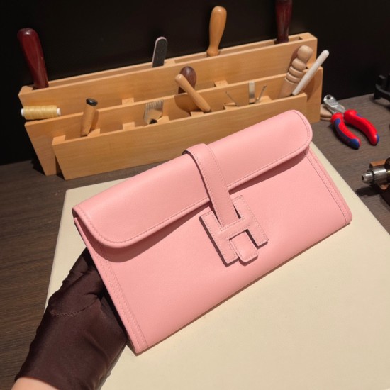 エルメス Jige Elan 29 Clutch スイフト swift 3Q/Rose Sakura ローズサクラ  JigeElan-076 全手縫い