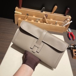 エルメス Jige Elan 29 Clutch スイフト swift M8/Gris Asphalt  グリアスファルト  JigeElan-082 全手縫い