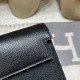 Chevre 89 Black ケリーポケット ロングウォレット|カードスロット・ジップポケット・着脱式ハンドル付き シェブルミゾル 金扣 ミニマルデザイン Chevre 89 Black ケリーポケット ロングウォレット|カードスロット・ジップポケット・着脱式ハンドル付き シェブルミゾル 金扣 ミニマルデザイン