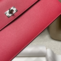 Madame I6 Rose Extreme ケリーポケット ロングウォレット｜エクストラピンク 銀扣 着脱式ハンドル付き マダム 女性用財布