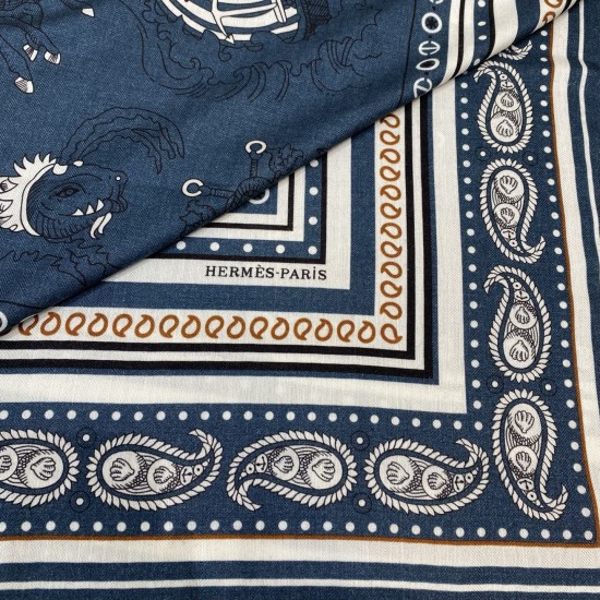 Hermes エルメス セイラータトゥーバンダナ 140 ショール Hermes エルメス セイラータトゥーバンダナ 140 ショール