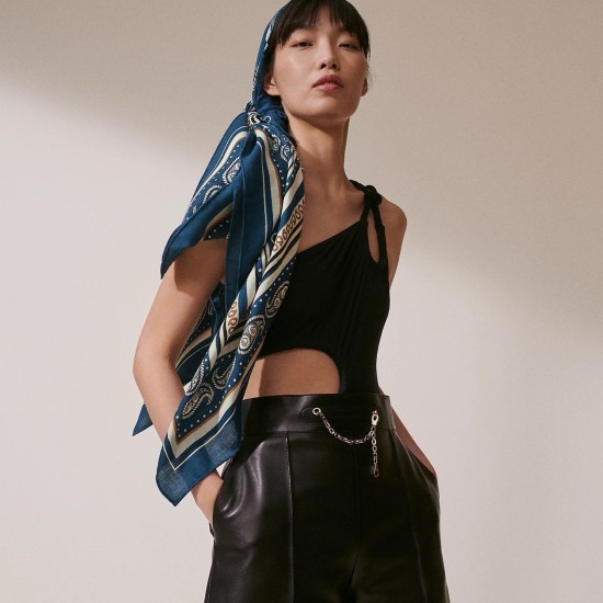 Hermes エルメス セイラータトゥーバンダナ 140 ショール Hermes エルメス セイラータトゥーバンダナ 140 ショール