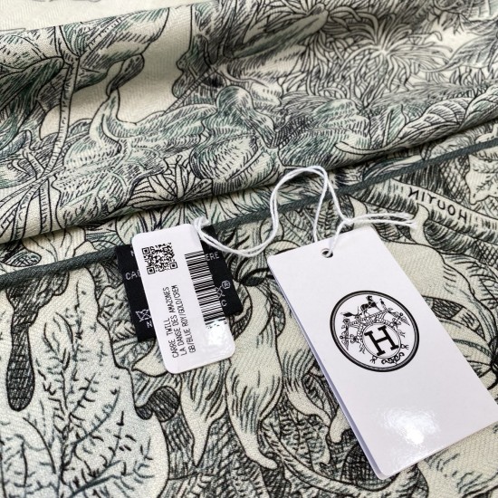 Hermes エルメス パレルモ植物園 140 ショール Hermes エルメス パレルモ植物園 140 ショール