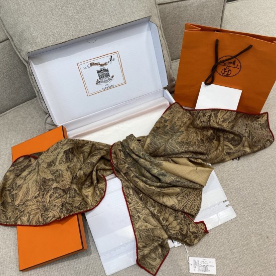 Hermes  エルメス パレルモ植物園 140 ショール 