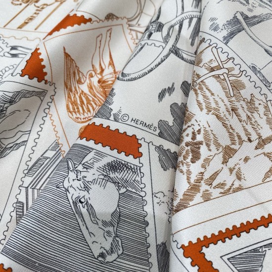 Hermes エルメス フーボー郵便切手収集家 90 スカーフ Hermes エルメス フーボー郵便切手収集家 90 スカーフ