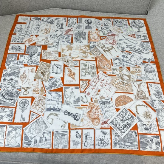 Hermes エルメス フーボー郵便切手収集家 90 スカーフ Hermes エルメス フーボー郵便切手収集家 90 スカーフ