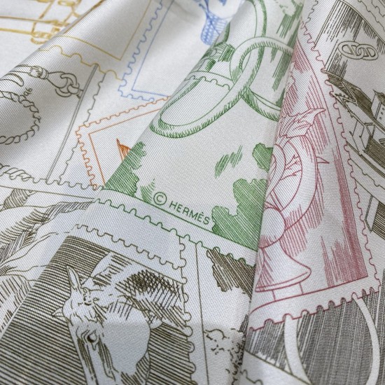 Hermes エルメス フーボー郵便切手収集家 90 スカーフ Hermes エルメス フーボー郵便切手収集家 90 スカーフ