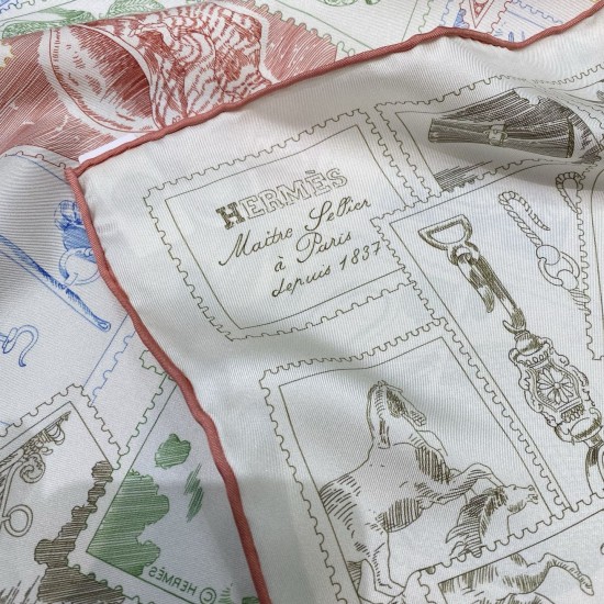 Hermes エルメス フーボー郵便切手収集家 90 スカーフ Hermes エルメス フーボー郵便切手収集家 90 スカーフ