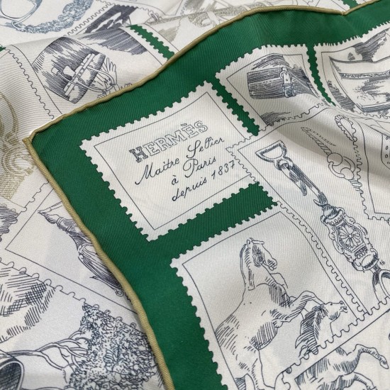 Hermes エルメス フーボー郵便切手収集家 90 スカーフ Hermes エルメス フーボー郵便切手収集家 90 スカーフ
