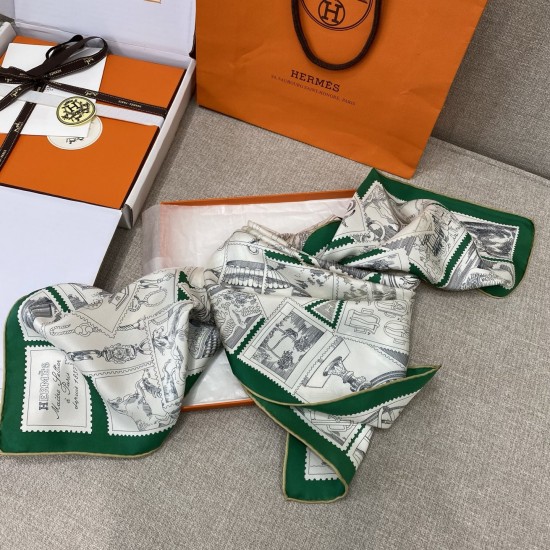 Hermes エルメス フーボー郵便切手収集家 90 スカーフ Hermes エルメス フーボー郵便切手収集家 90 スカーフ