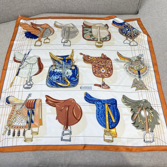Hermes  エルメス 鞍上の世界 90 スカーフ 