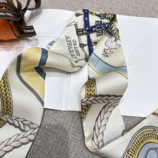 Hermes エルメス グランドアパラット Twilly スモールスカーフ Hermes エルメス グランドアパラット Twilly スモールスカーフ