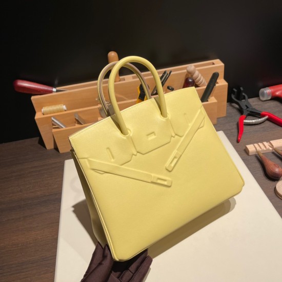 エルメス シャドーバーキン Hermes Shadow Birkin25  スイフト swift ジョーヌプッサン 1Z/Jaune Poussin shadow-001 全手縫い